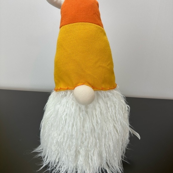 Gnome Candy Corn Hat Decoration Moldable Hat Stone Filled Bottom Fall Halloween - Picture 5 of 11